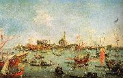Francesco Guardi The Doge in the Bucentaur at San Nicolo di Lido on Ascension Day USA oil painting reproduction